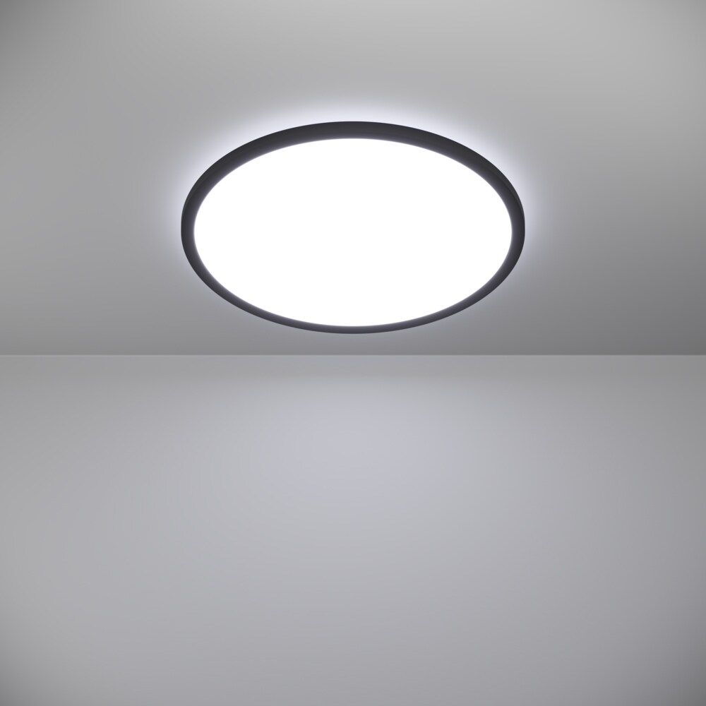 Plafoniera Led EGLO Rovito, 16.8W, 2900lm, lumina variabila, IP44, negru-alb