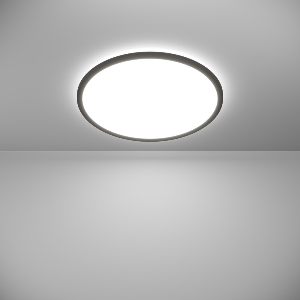 Plafoniera Led EGLO Rovito, 16.8W, 2900lm, lumina variabila, IP44, negru-alb