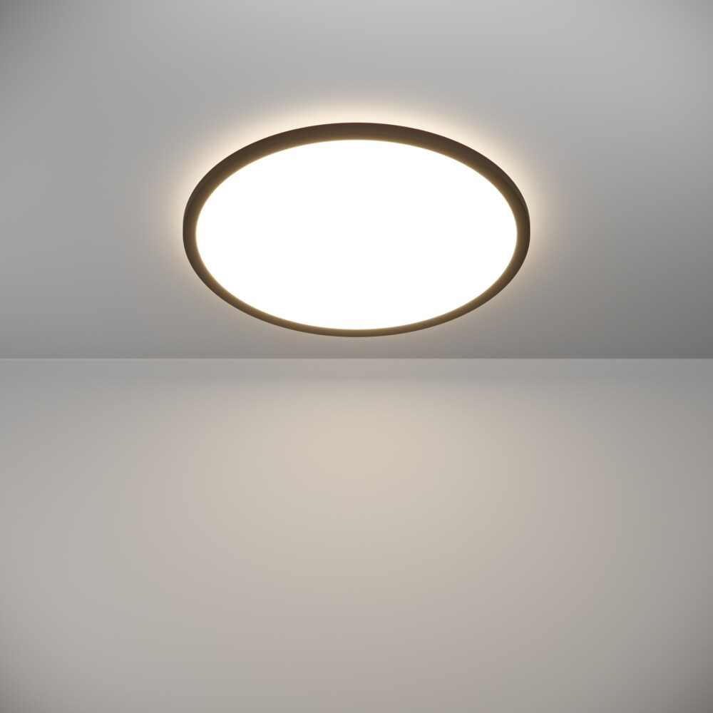 Plafoniera Led EGLO Rovito, 16.8W, 2900lm, lumina variabila, IP44, negru-alb