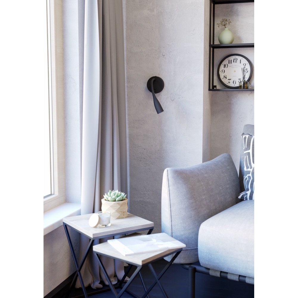 Aplica Led EGLO Olivandino Flex, 3.8W, 320lm, lumina calda, IP20, negru