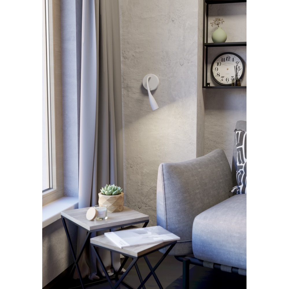 Aplica Led EGLO Olivandino Flex, 3.8W, 320lm, lumina calda, IP20, alb