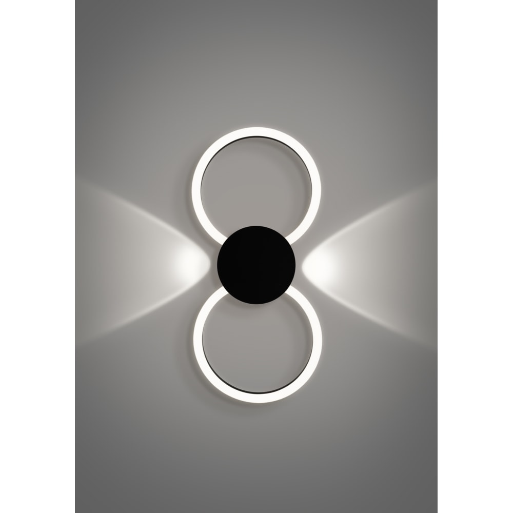 Plafoniera Led EGLO Venticello, 20W, 2400lm, lumina calda, IP20, negru-alb