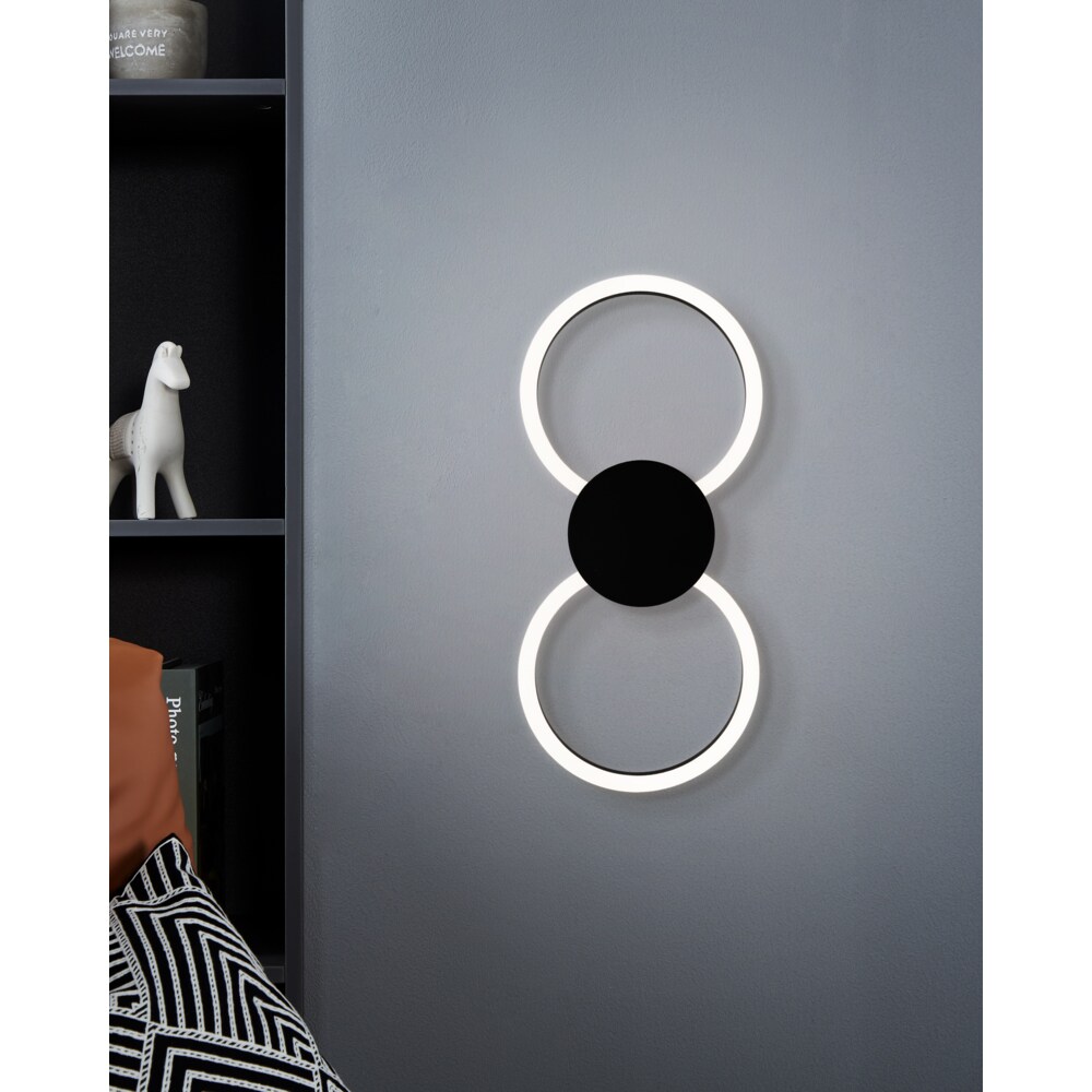 Plafoniera Led EGLO Venticello, 20W, 2400lm, lumina calda, IP20, negru-alb