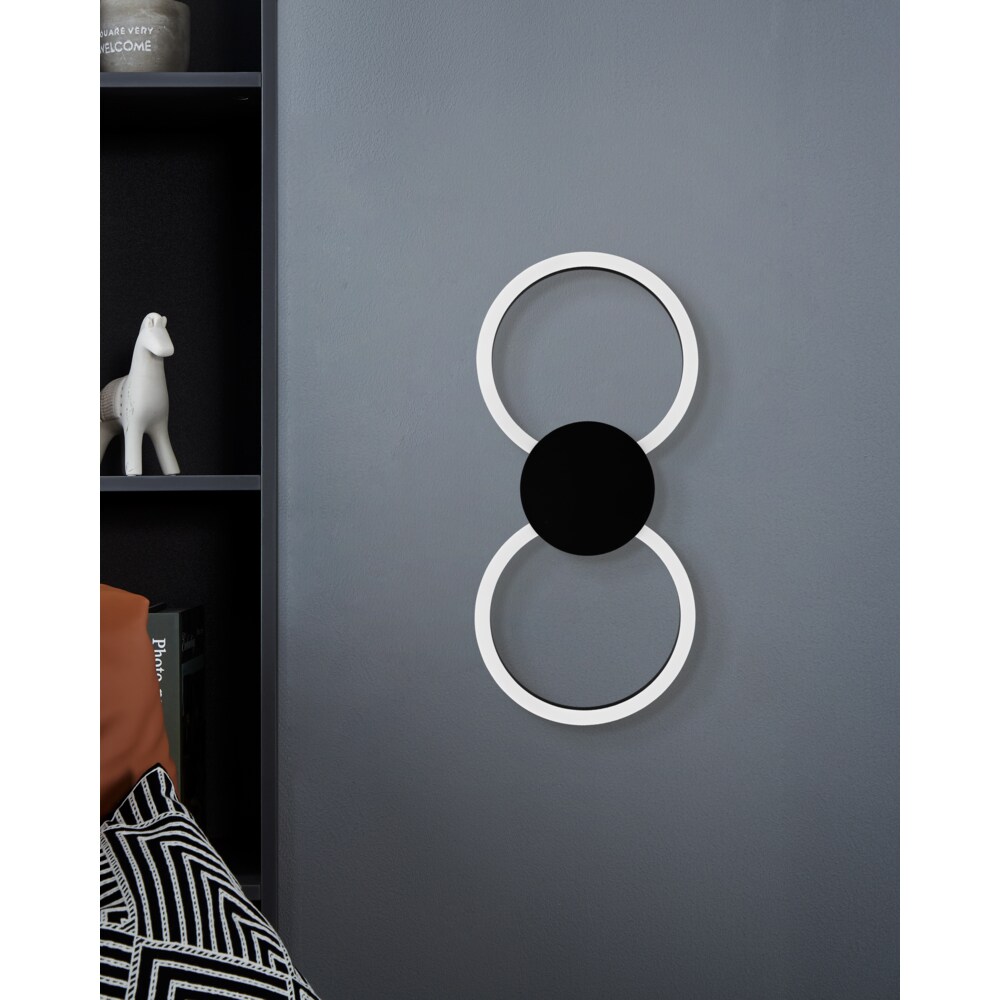 Plafoniera Led EGLO Venticello, 20W, 2400lm, lumina calda, IP20, negru-alb