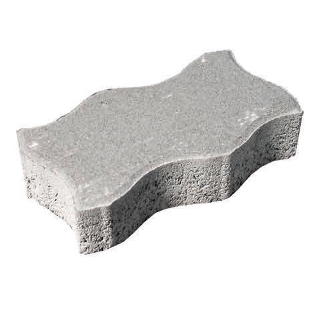 Pavaj ondulat, 22 x 11.2 x 6 cm, beton, gri, 40 buc/mp
