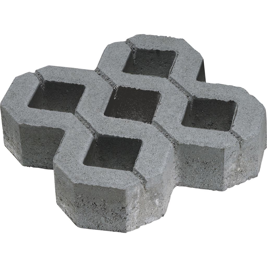 Pavaj grila Semmelrock, 40 x 40 x 8 cm, beton, gri, 6.25 buc/mp