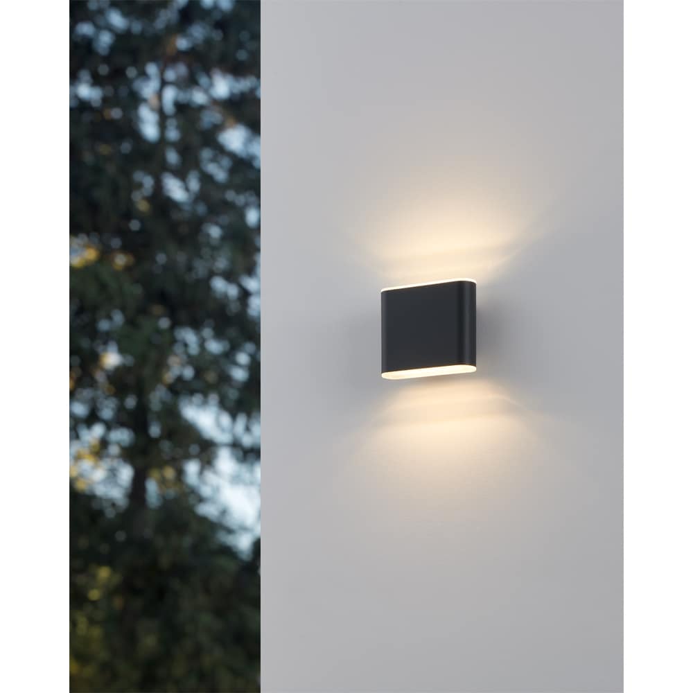 Aplica exterior EGLO Grutti, LED, CCT, 2x2.9W, IP65, antracit