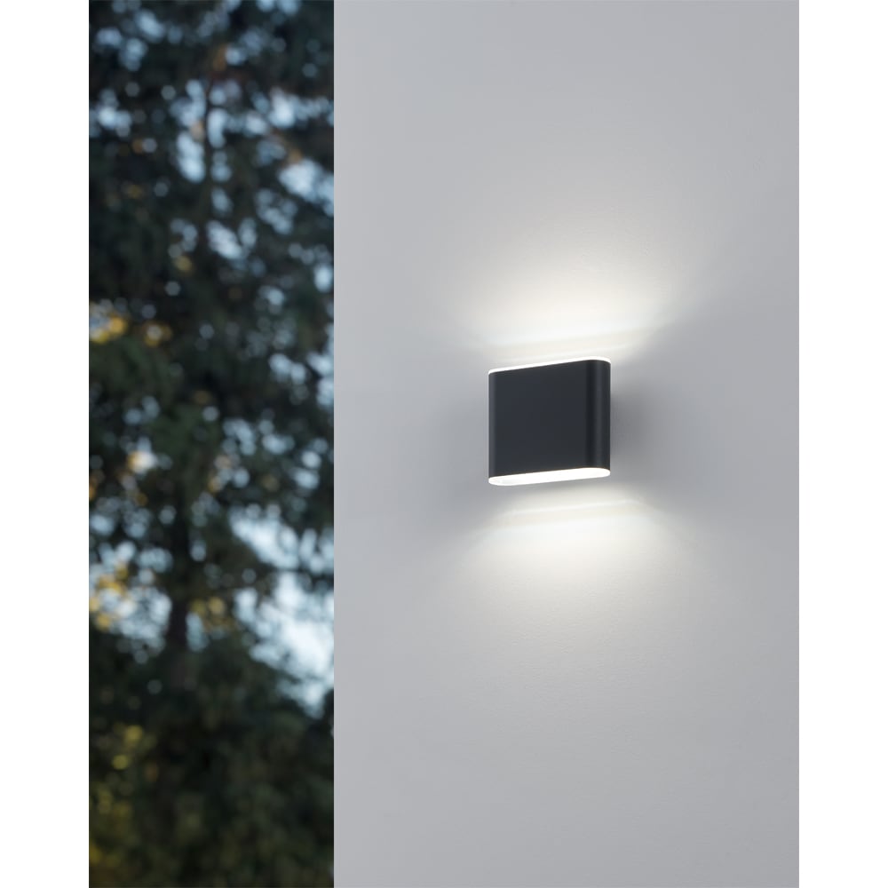 Aplica exterior EGLO Grutti, LED, CCT, 2x2.9W, IP65, antracit