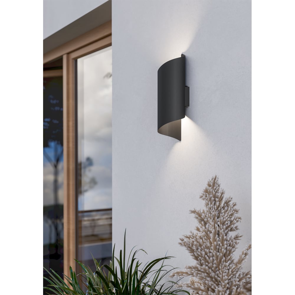 Aplica exterior EGLO Montarello, LED, CCT, 2x4W, 1020lm, IP44, negru