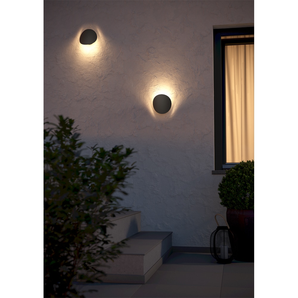 Aplica exterior EGLO Briale, LED, CCT, 5W, IP44, negru