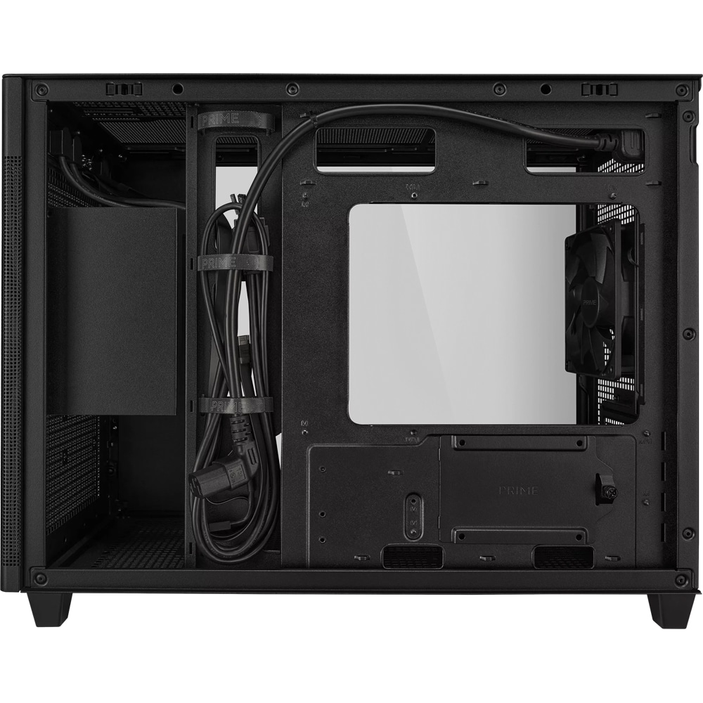 Carcasa PC ASUS PRIME AP201(Tempered Glass), USB 3.2 Gen1, Fara sursa, negru
