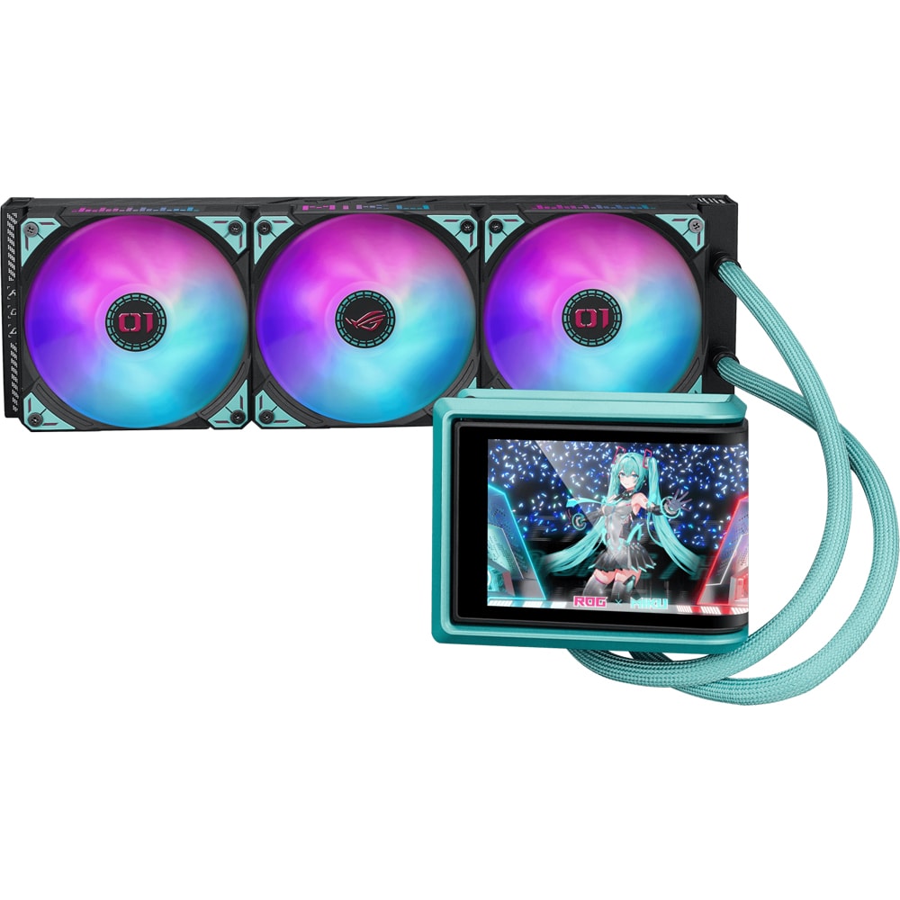 Cooler procesor cu racire lichida ASUS ROG RYUO IV 360 ARGB Hatsune Miku Edition, 3x120mm, 90RC01P1-B0EAY0