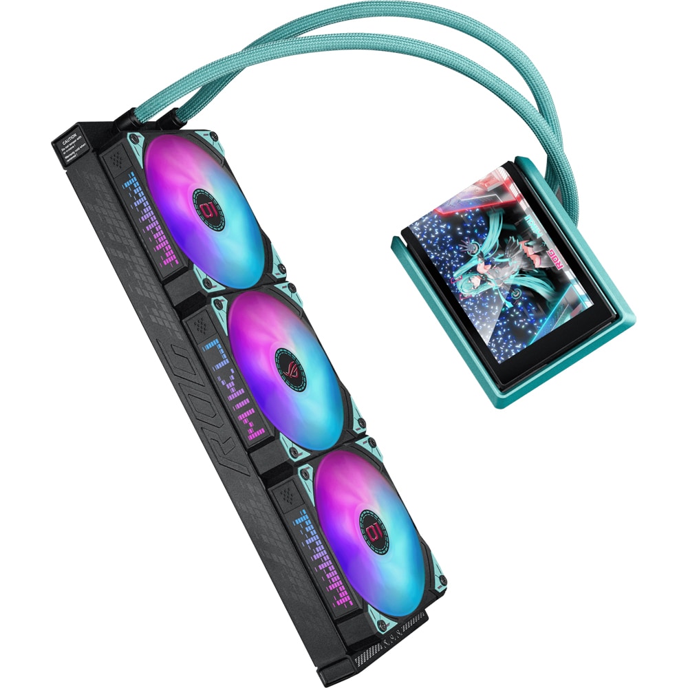 Cooler procesor cu racire lichida ASUS ROG RYUO IV 360 ARGB Hatsune Miku Edition, 3x120mm, 90RC01P1-B0EAY0