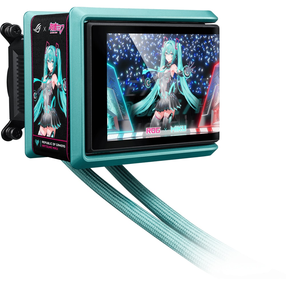 Cooler procesor cu racire lichida ASUS ROG RYUO IV 360 ARGB Hatsune Miku Edition, 3x120mm, 90RC01P1-B0EAY0
