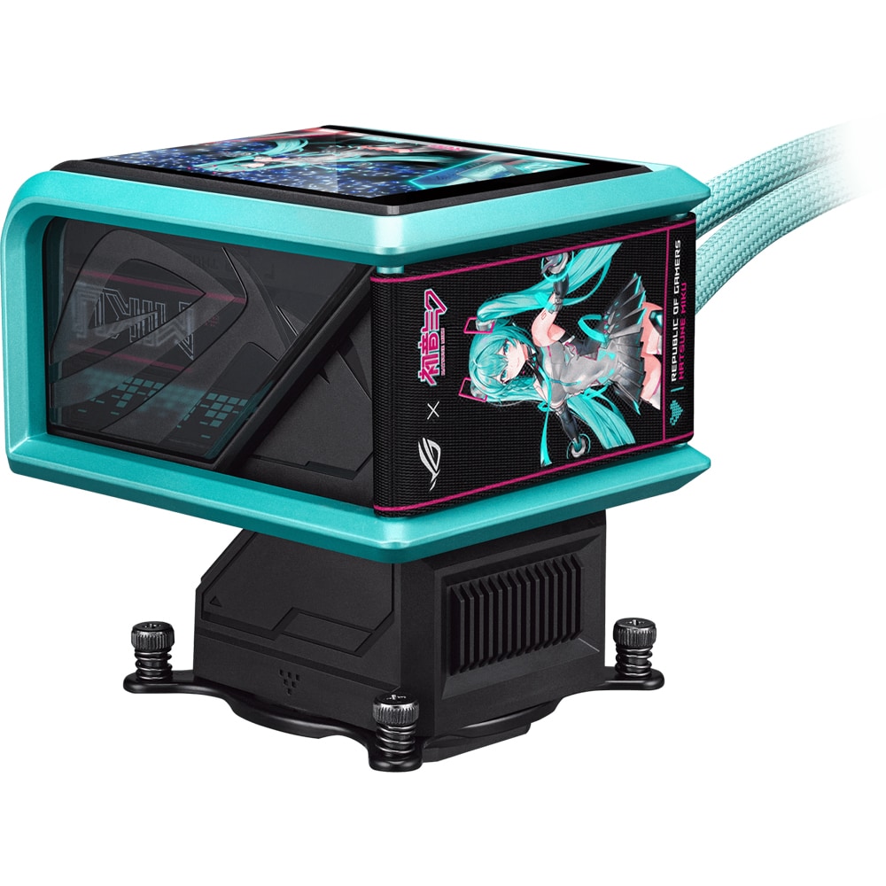 Cooler procesor cu racire lichida ASUS ROG RYUO IV 360 ARGB Hatsune Miku Edition, 3x120mm, 90RC01P1-B0EAY0
