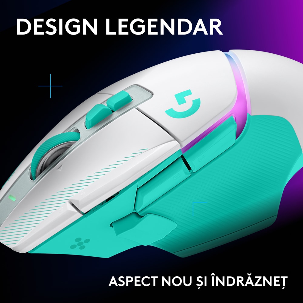 Mouse Gaming Wireless LOGITECH G502 X Plus, 25.600 dpi, verde