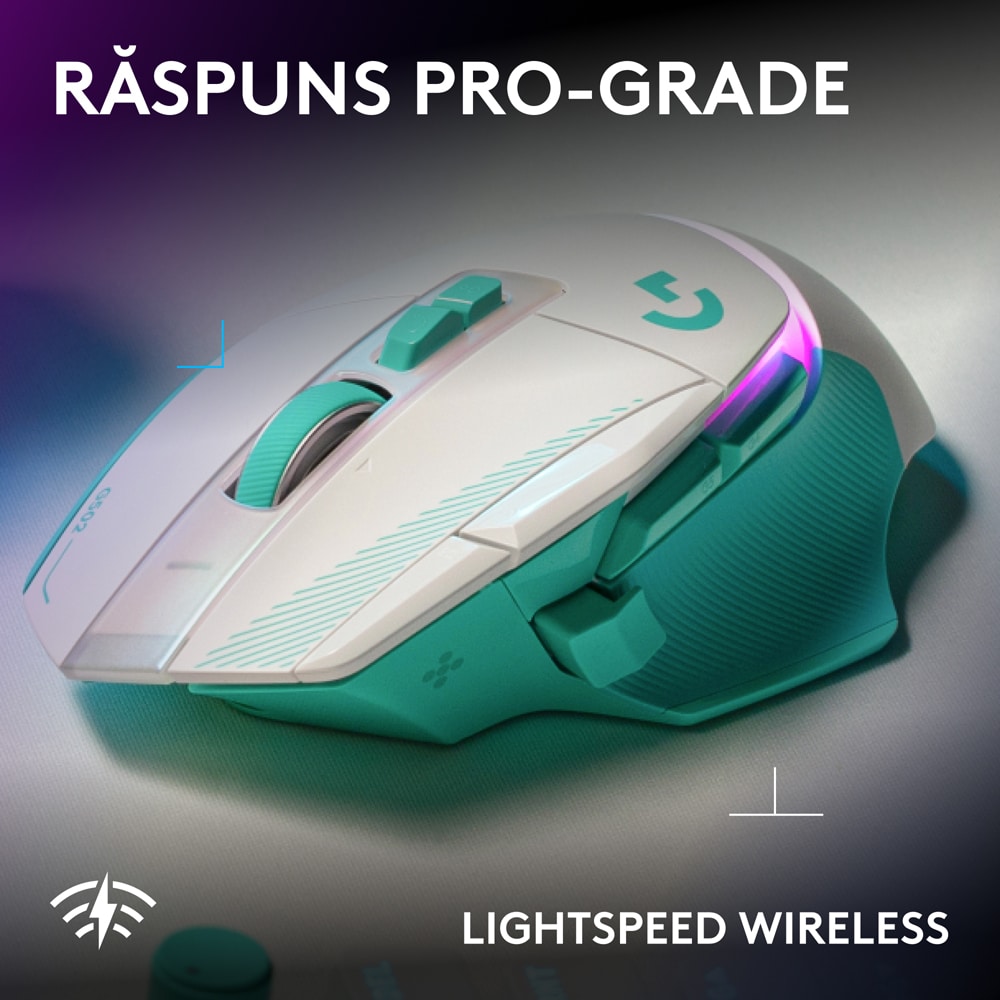Mouse Gaming Wireless LOGITECH G502 X Plus, 25.600 dpi, verde