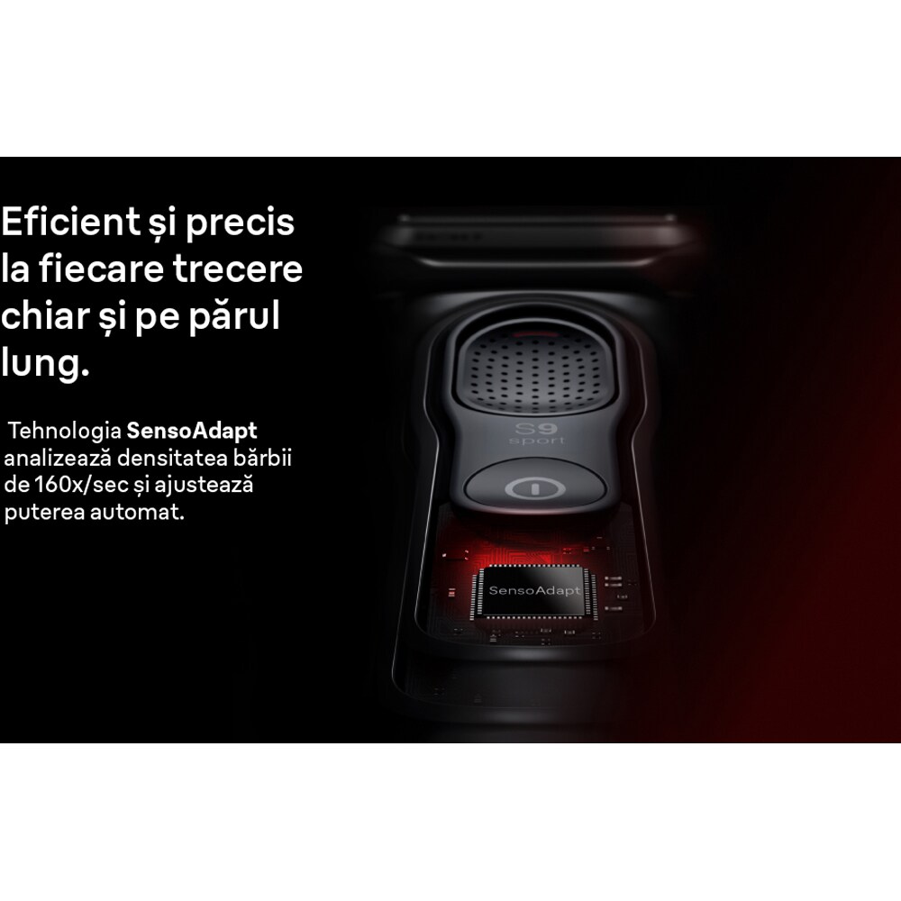 Aparat de ras BRAUN Series 9 9110S, acumulator, autonomie 60 min, negru