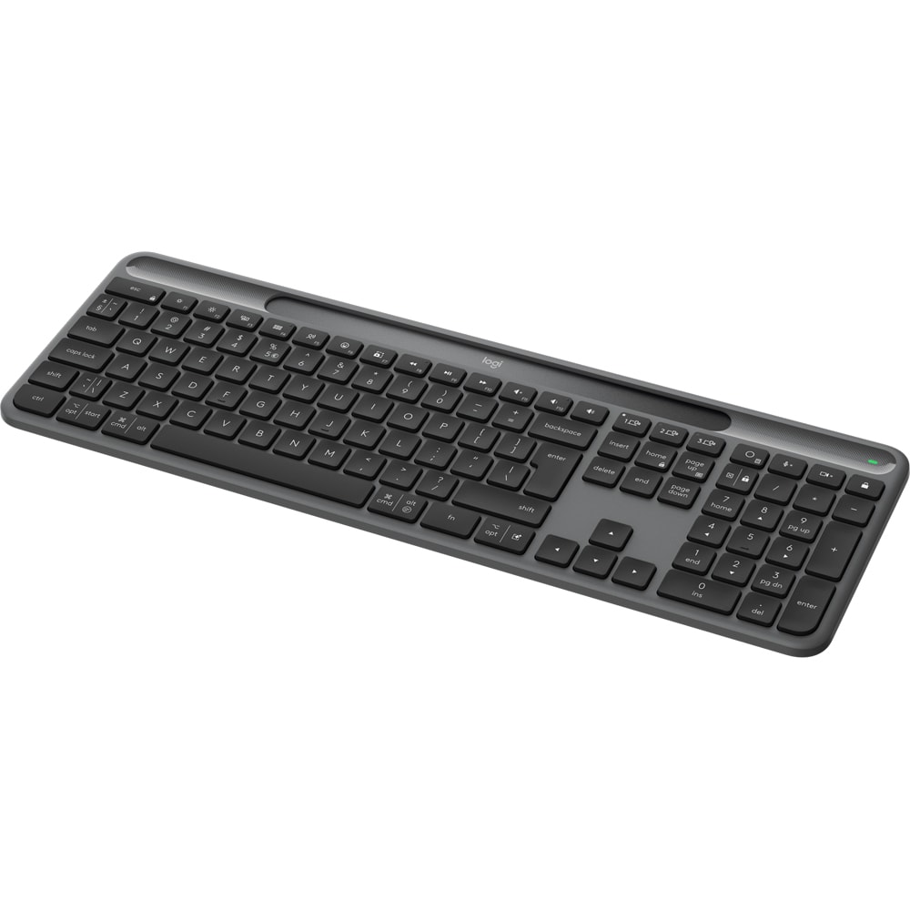 Tastatura Wireless LOGITECH Slim Solar+, Bluetooth, USB, Layout US INT, negru-gri