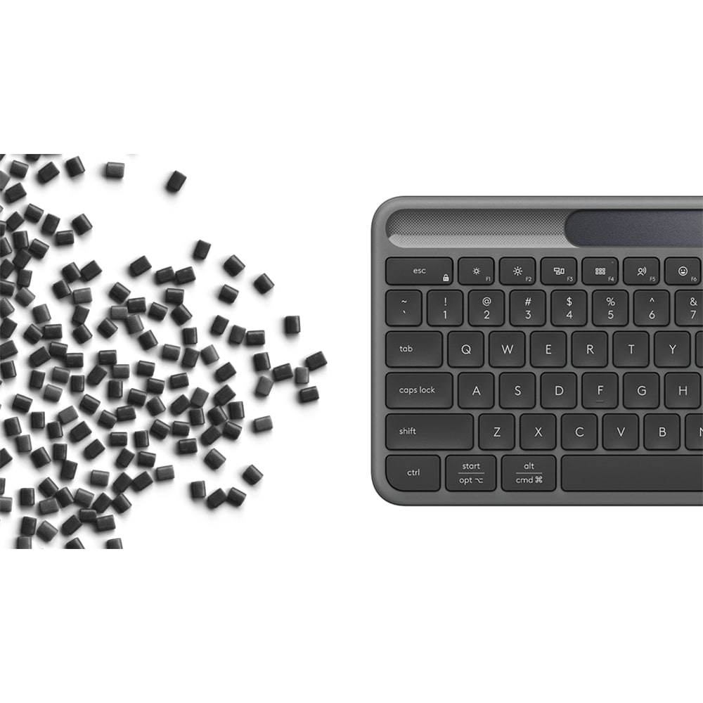 Tastatura Wireless LOGITECH Slim Solar+, Bluetooth, USB, Layout US INT, negru-gri