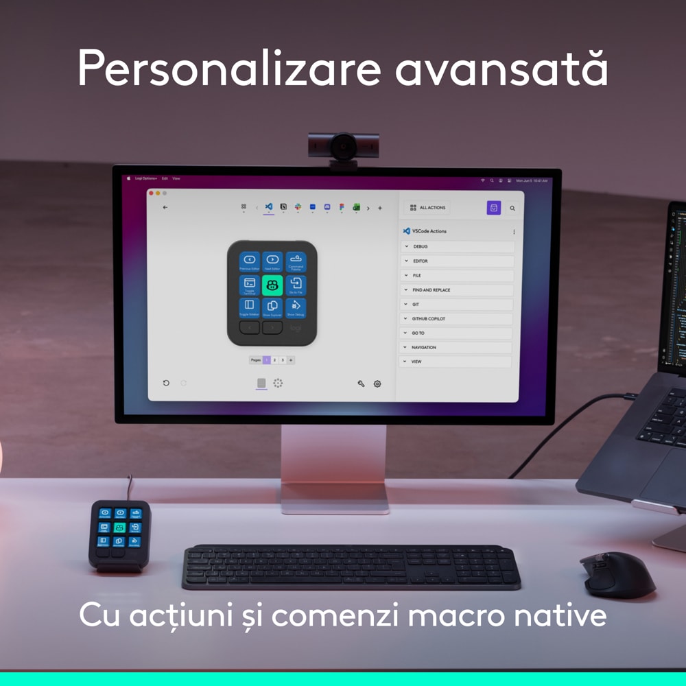 Tastatura LOGITECH MX Keypad, USB, Graphite