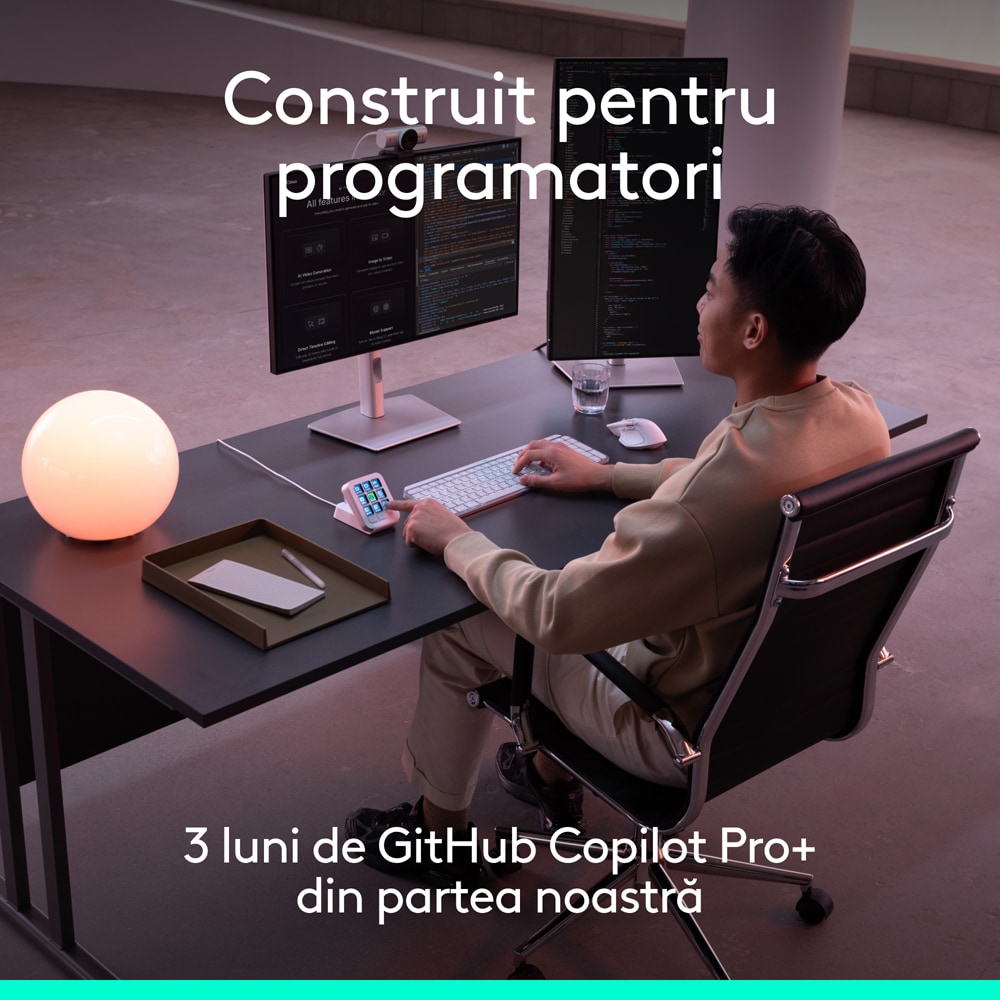 Tastatura LOGITECH MX Keypad, USB, Pale Grey