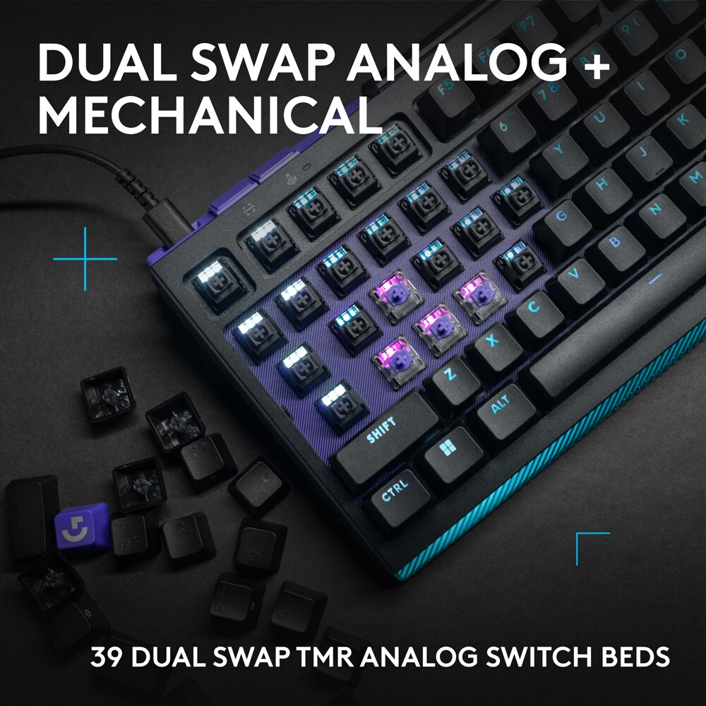 Tastatura Gaming mecanica LOGITECH G512 X 75 Tactile, USB, Layout US, negru