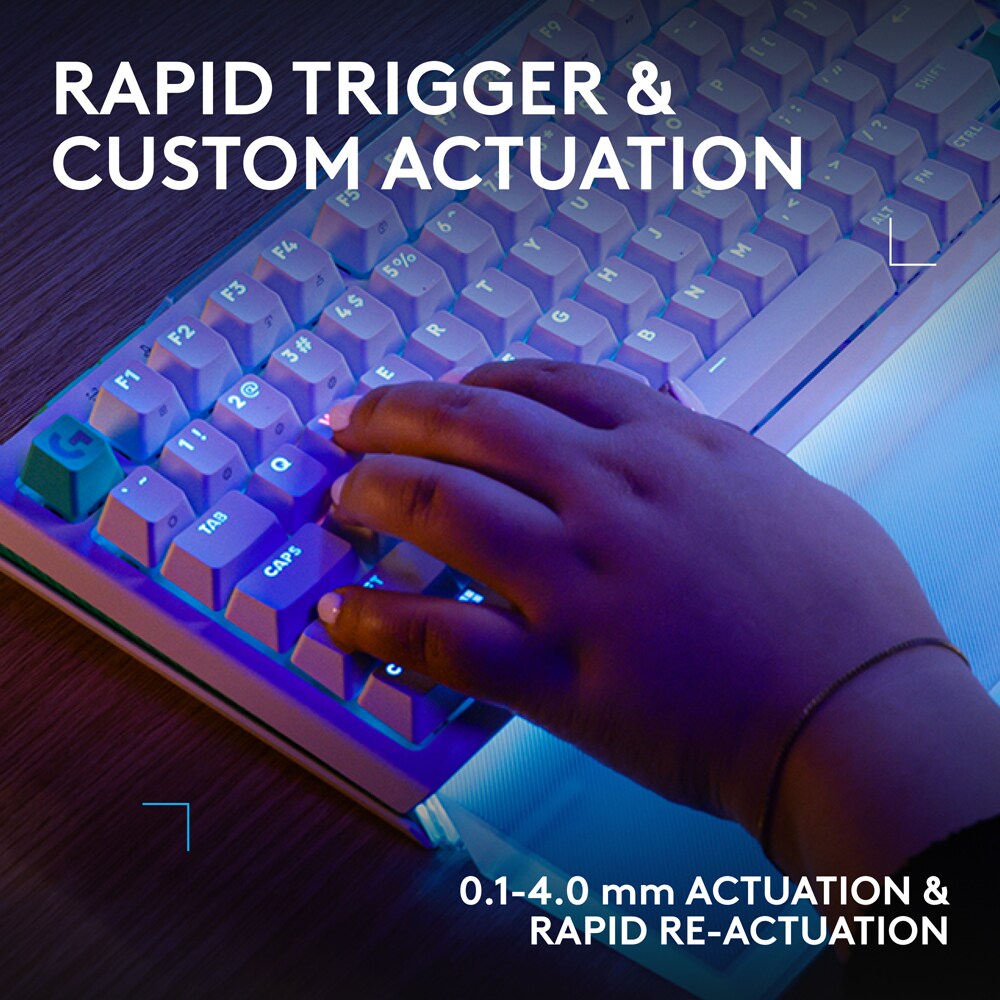 Tastatura Gaming mecanica LOGITECH G512 X 75 Tactile, USB, Layout US, alb
