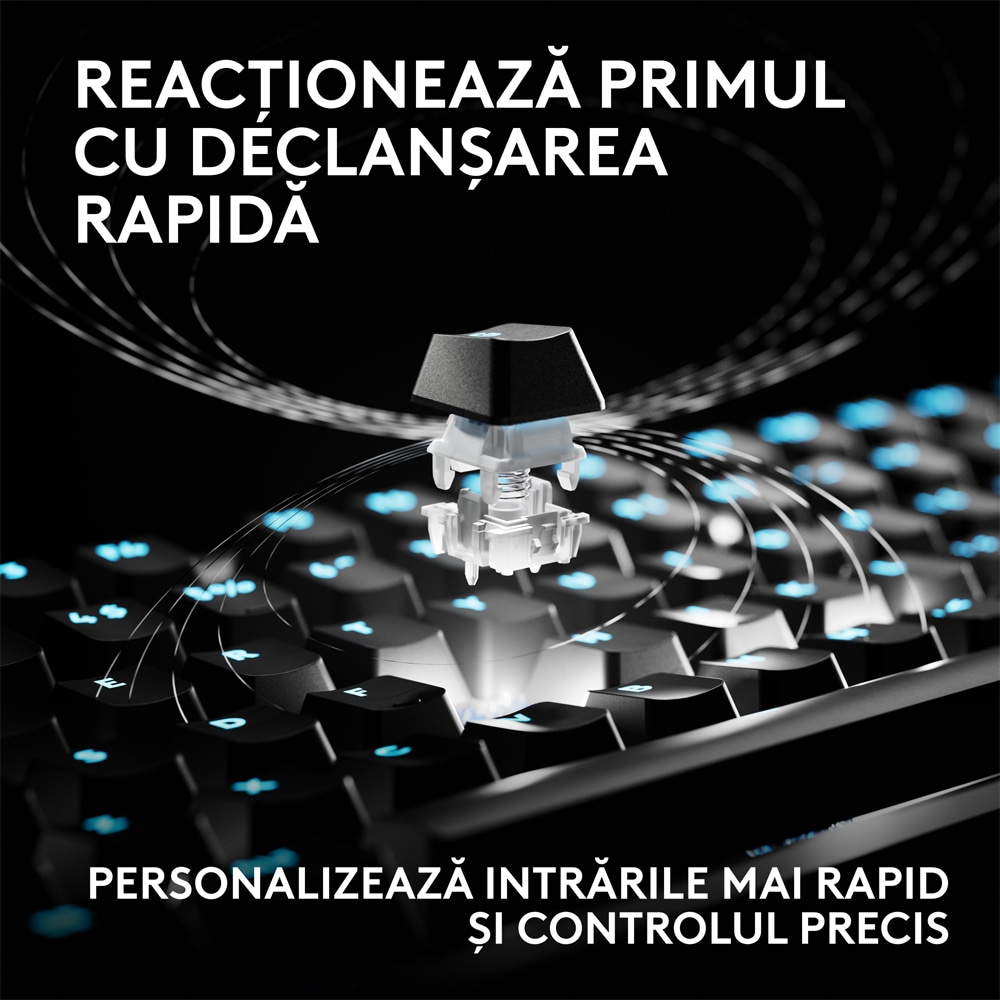 Tastatura Gaming mecanica LOGITECH Pro X2 Rapid, USB, negru