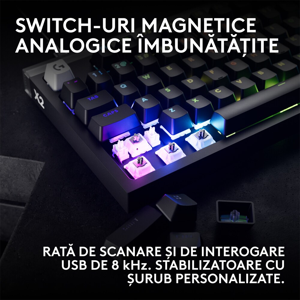 Tastatura Gaming mecanica LOGITECH Pro X2 Rapid, USB, negru