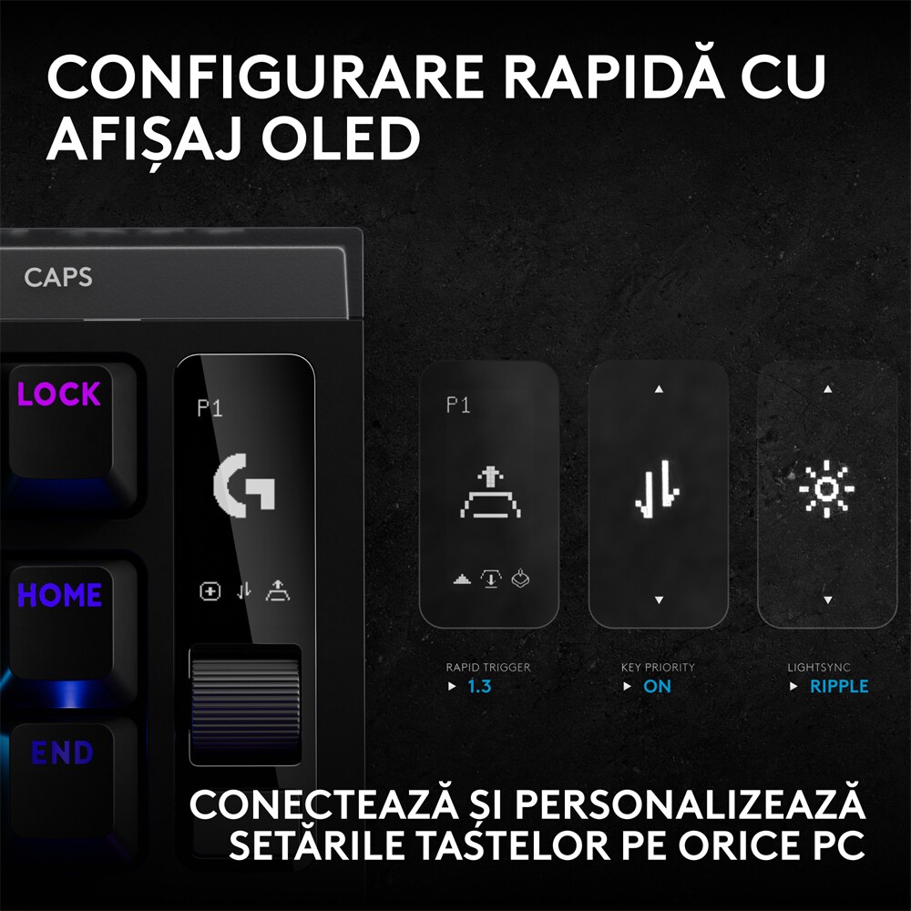Tastatura Gaming mecanica LOGITECH Pro X2 Rapid, USB, negru