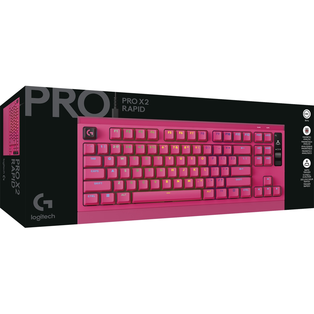Tastatura Gaming mecanica LOGITECH Pro X2 Rapid, USB, roz