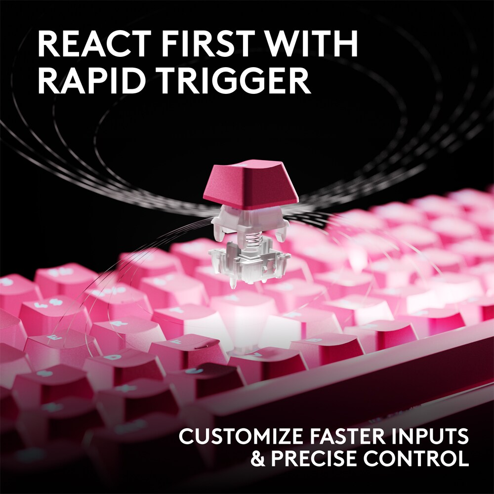 Tastatura Gaming mecanica LOGITECH Pro X2 Rapid, USB, roz