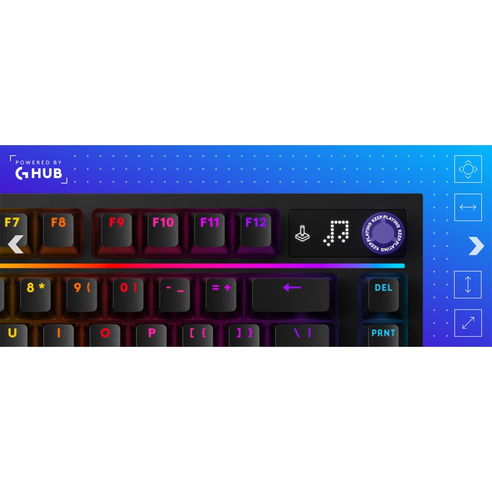Tastatura Gaming mecanica LOGITECH G316 X 75, USB, Layout US, negru