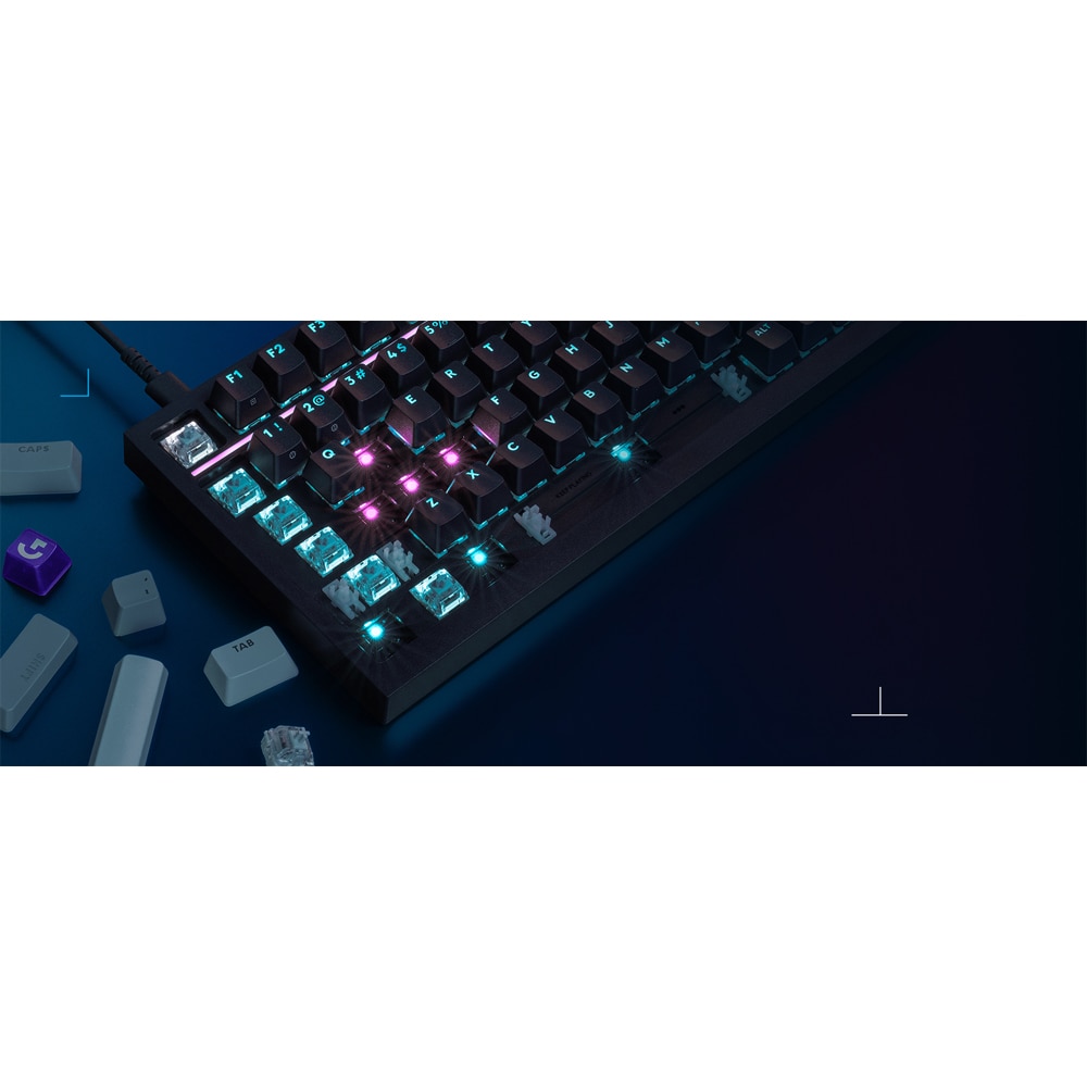 Tastatura Gaming mecanica LOGITECH G316 X 75, USB, Layout US, negru