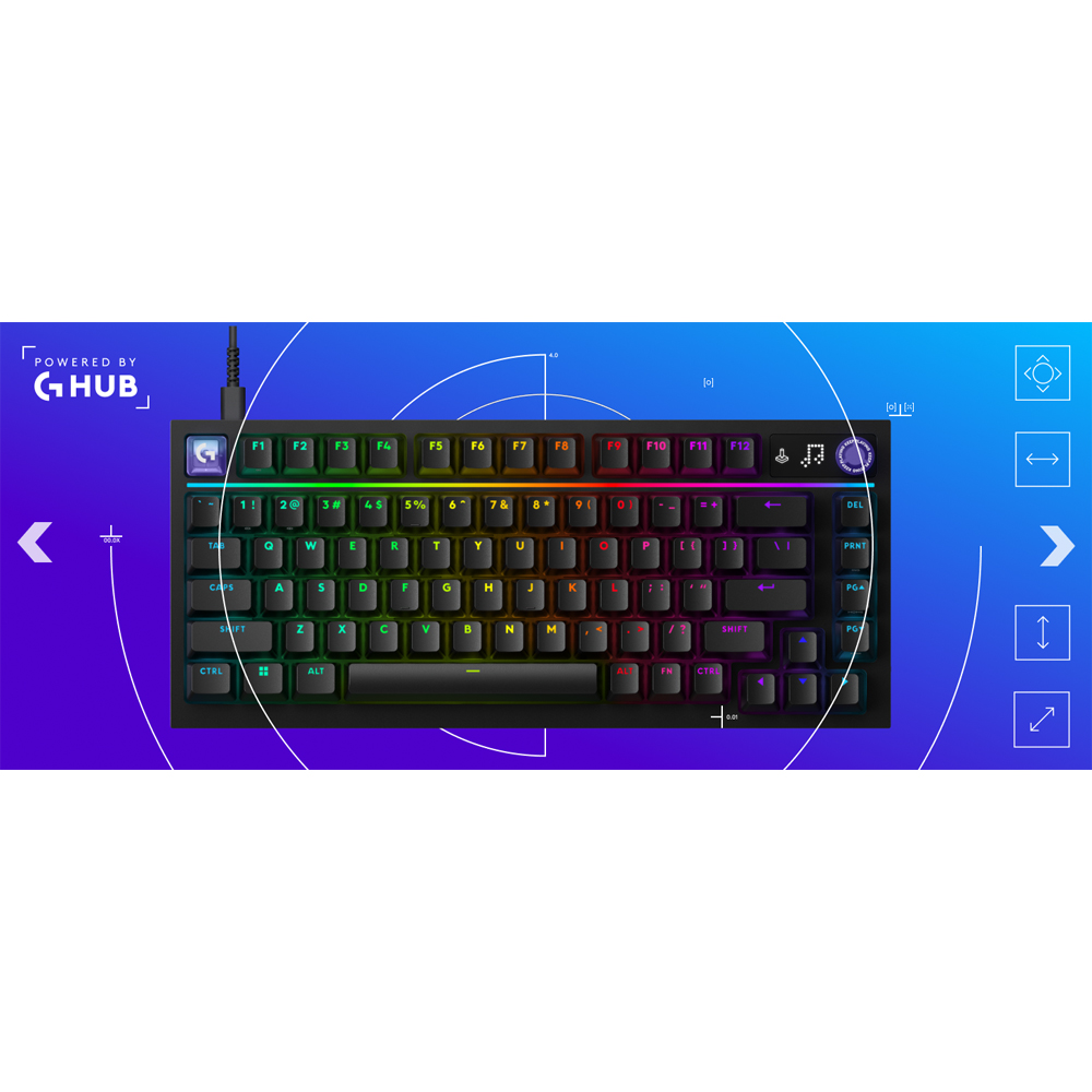 Tastatura Gaming mecanica LOGITECH G316 X 75, USB, Layout US, negru