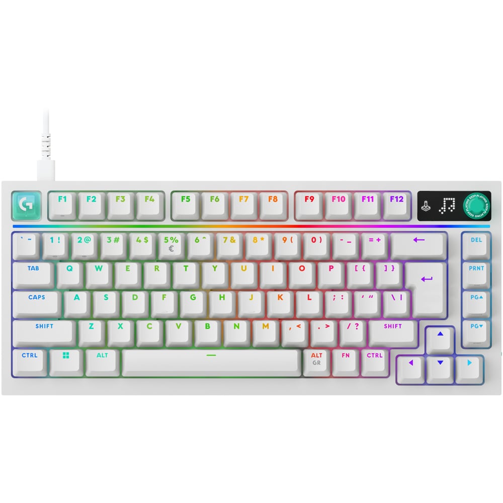 Tastatura Gaming mecanica LOGITECH G316 X 75, USB, alb