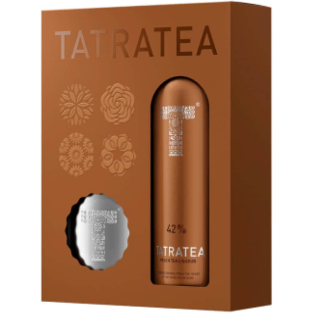 Set Lichior Tatratea 42, 0.7L + Flask