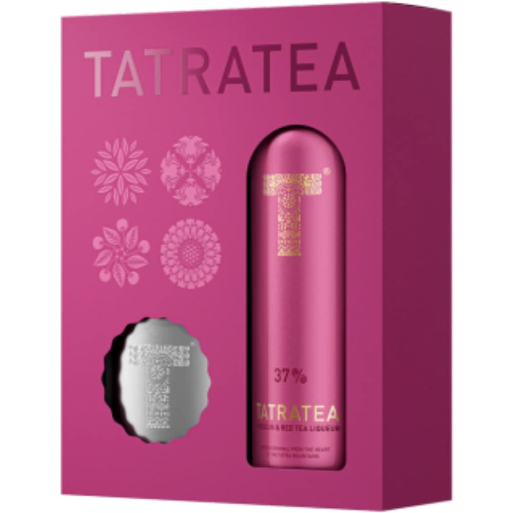 Set Lichior Tatratea 37, 0.7L + Flask
