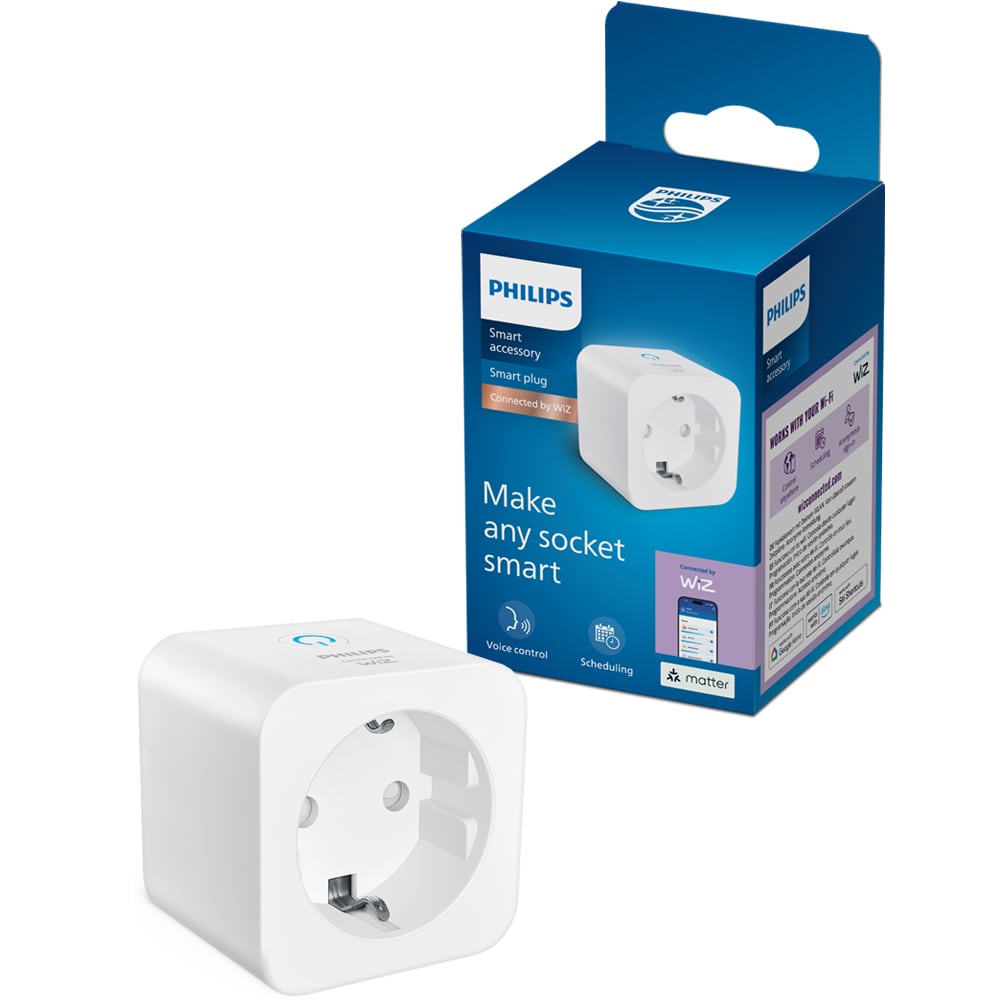 Priza inteligenta PHILIPS 8721103136213, Wi-Fi, WiZ, IP20, alb