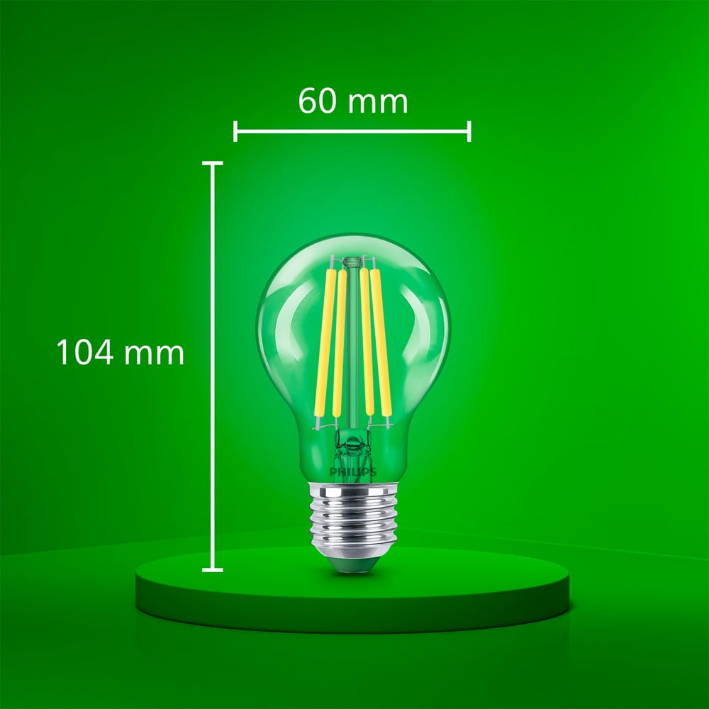 Bec LED filament PHILIPS, A60, E27, 5.2W, 4000K, 1095lm, lumina neutra
