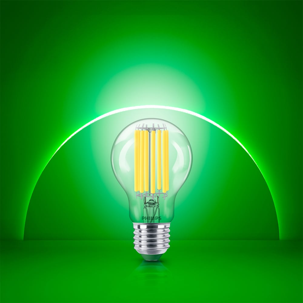 Bec LED filament PHILIPS, A60, E27, 7.3W, 4000K, 1535lm, lumina neutra