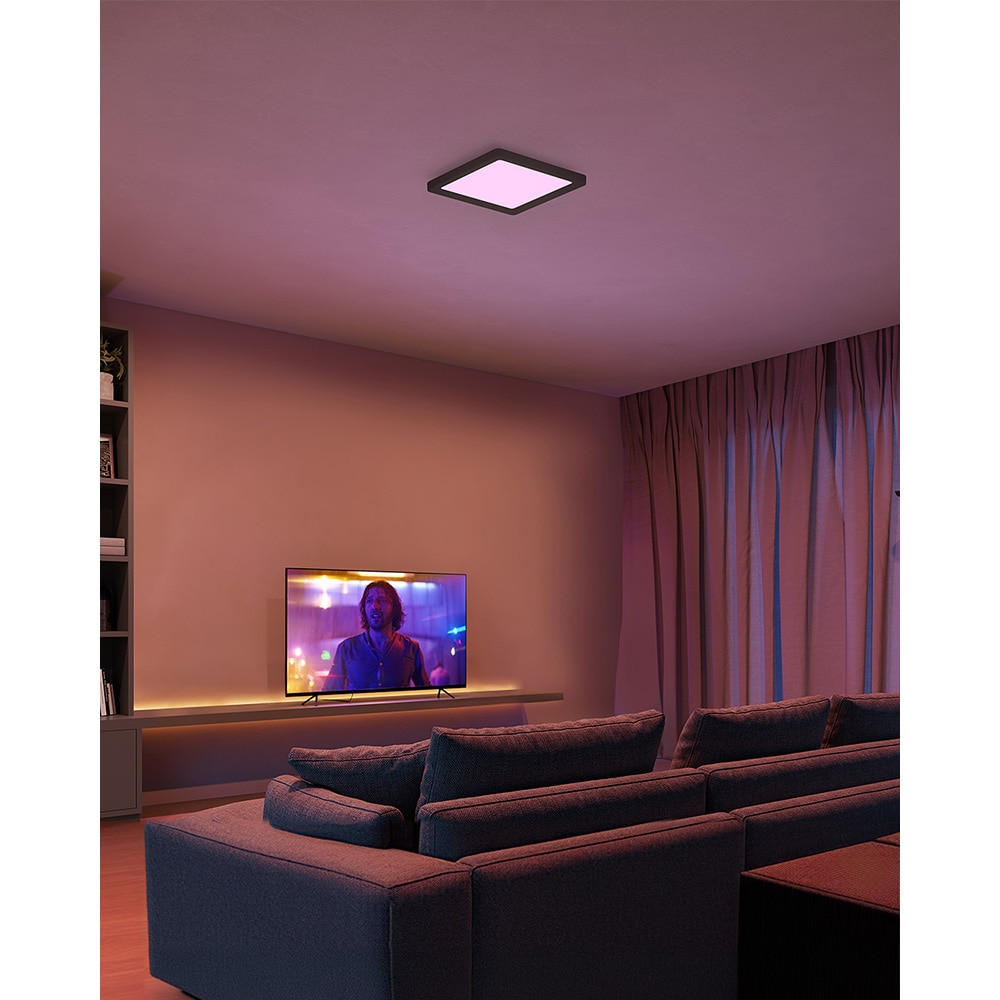 Plafoniera LED PHILIPS HUE Tento, LED RGB, 16W, 1340 lm, IP20, 2000-6500 K, aluminiu plastic, negru