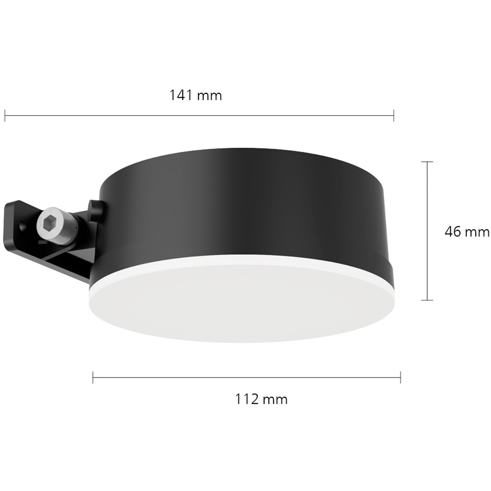Lampa solara rotunda Philips Vynce, 1.5W, 200lm, IP44, plastic, negru