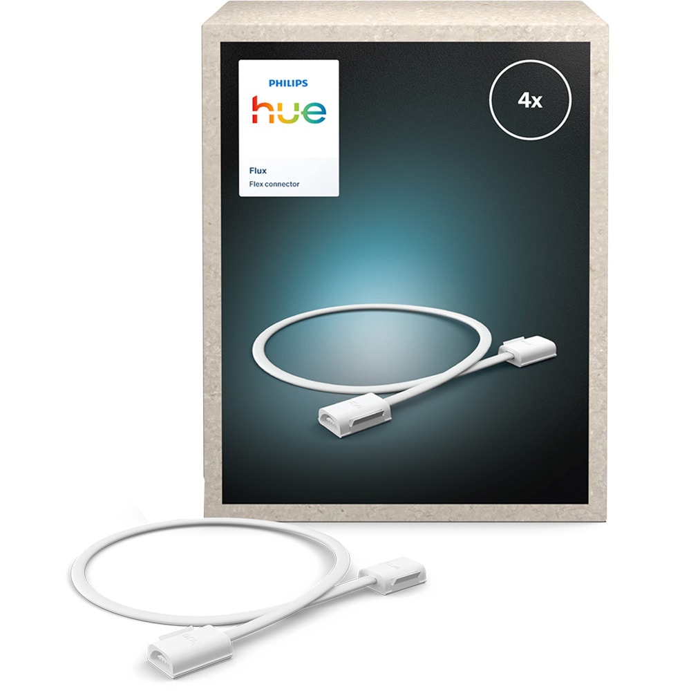 Set 4 conectori flexibili PHILIPS Hue, 4.5 x 8.9 x 16.6 cm, IP20, plastic, alb