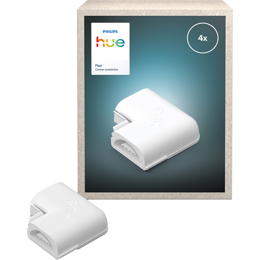 Set 4 conectori de colt PHILIPS HUE, 4 x 8.9 x 9 cm, IP20, plastic, alb