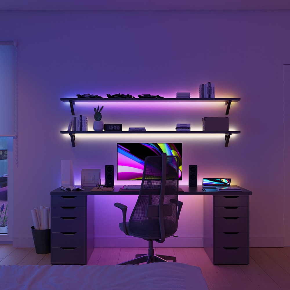 Banda LED RGB PHILIPS Hue Essential, 15.3W, IP20, plastic, transparent, 5 m