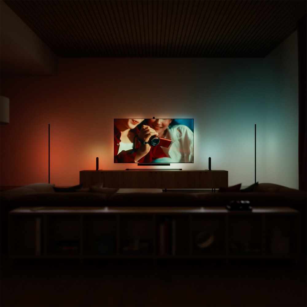 Banda LED Smart PHILIPS Hue Play Gradient, RGBW, pentru TV 65", 14.5W, 1050lm, 3.5 m