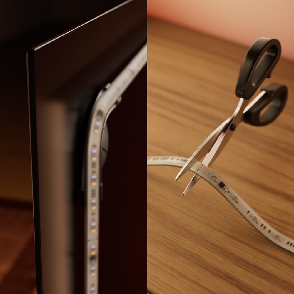 Banda LED Smart PHILIPS Hue Play Gradient, RGBW, pentru TV 65", 14.5W, 1050lm, 3.5 m