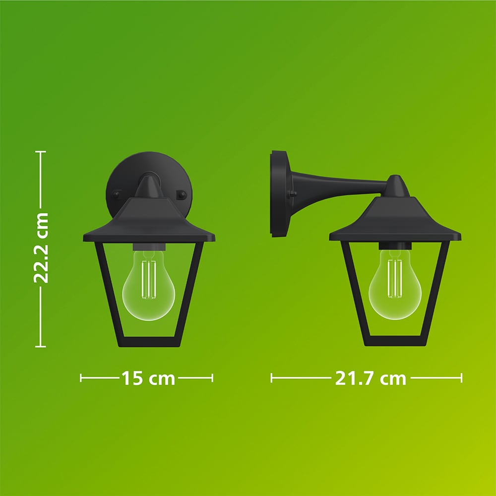 Lampa solara Philips Juli, 25W, IP44, plastic, negru